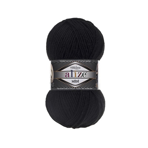 Alize Superlana midi 060 черный