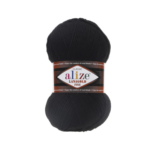 Alize LANAGOLD FINE 060 черный