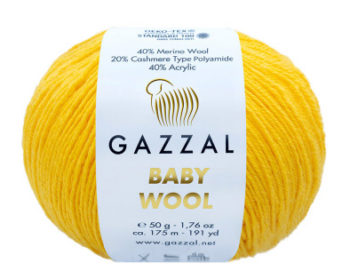 Gazzal Baby Wool Цвет 812 желтый