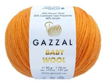 Gazzal Baby Wool Цвет 837 оранж