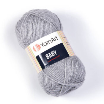 YARNART BABY 195 серый меланж