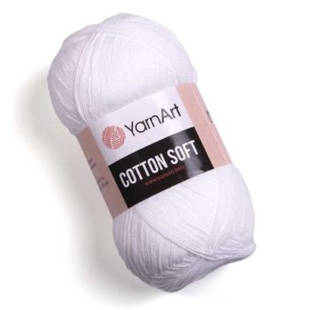 YarnArt Cotton Soft 62 белоснежный