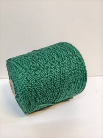 Пряжа бобинная Loro Piana Papiro (хлопок гофре) зеленый изумруд