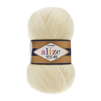 Alize ANGORA REAL 40 01 молочный