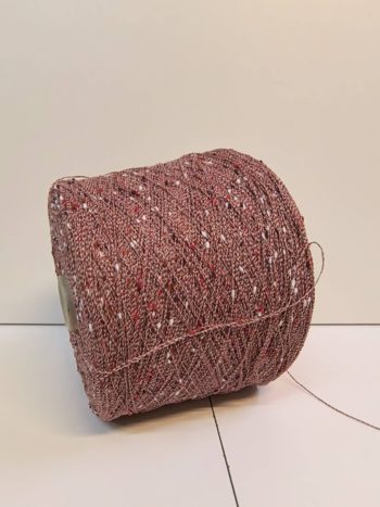 Пряжа бобинная  Luxury Selection by RiGo Tic Toc хлопок с шишибриками 5910 брусника