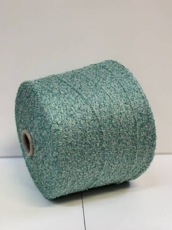 Пряжа бобинная  Luxury Selection by RiGo SilkBoucle мятный меланж 7550